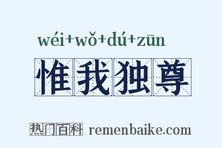惟我独尊是什么意思的图片